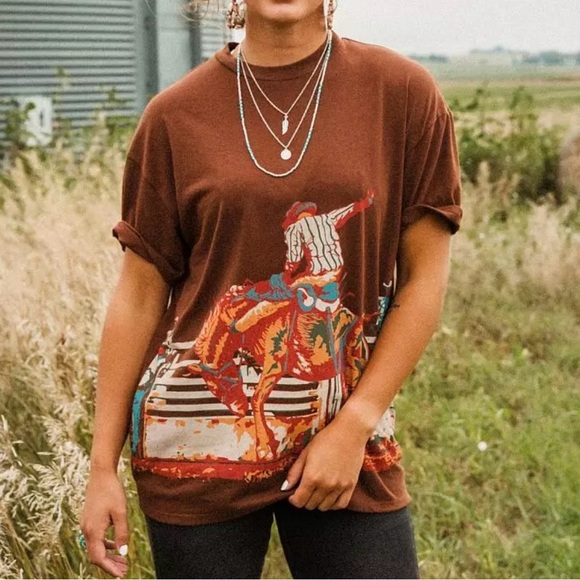 Sterling & Stitch Tops - Buckle Sterling & Stitch Cowboy Rodeo T-shirt size large